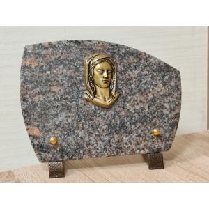 Plaque Granit 15x20cm avec motif bronze