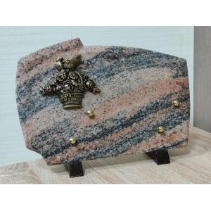 Plaque Granit 18x25cm avec motif bronze