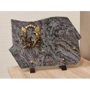 Plaque Granit 20x30cm avec motif bronze