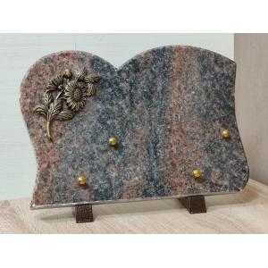 Plaque Granit 18x25cm avec motif bronze