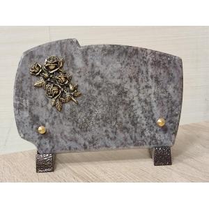 Plaque Granit 12x18cm avec motif bronze