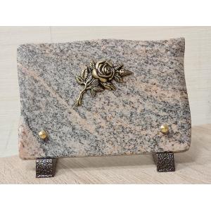 Plaque Granit 12x18cm avec motif bronze