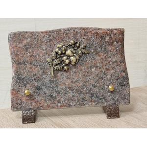 Plaque Granit 12x18cm avec motif bronze