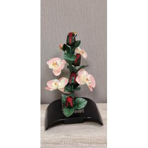 Coupe Orchidée et Bouton de rose