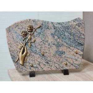 Plaque Granit 20x30cm avec motif bronze