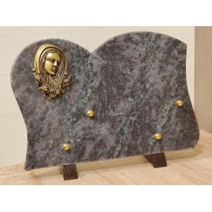 Plaque Granit 18x25cm avec motif bronze