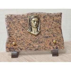 Plaque Granit 12x18cm avec motif bronze