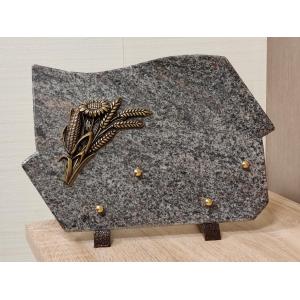 Plaque Granit 20x30cm avec motif bronze