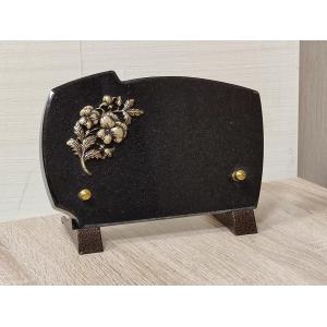 Plaque Granit 12x18cm avec motif bronze