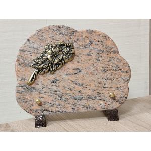 Plaque Granit 15x20cm avec motif bronze