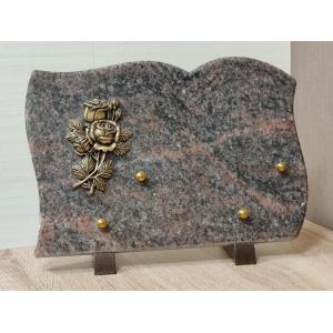 Plaque Granit 18x25cm avec motif bronze