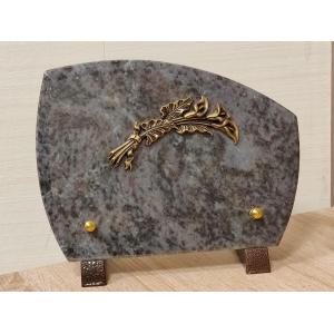 Plaque Granit 15x20cm avec motif bronze