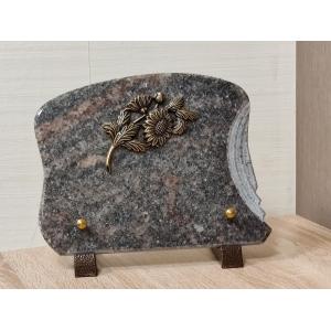 Plaque Granit 15x20cm avec motif bronze