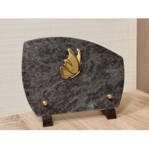 Plaque Granit 15x20cm avec motif bronze