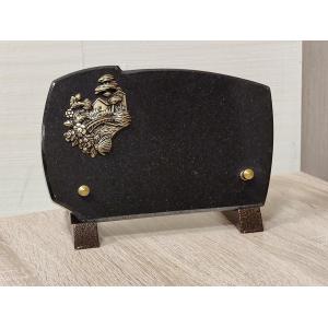 Plaque Granit 12x18cm avec motif bronze