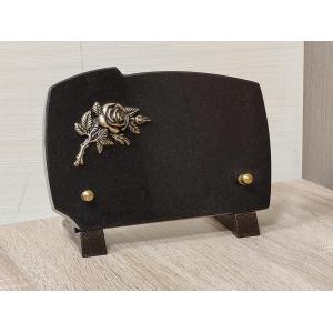 Plaque Granit 12x18cm avec motif bronze