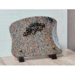 Plaque Granit 15x20cm avec motif bronze