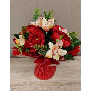 Bouquet Bulle 38cm Rouge