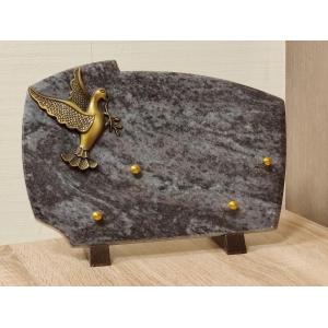Plaque Granit 18x25cm avec motif bronze