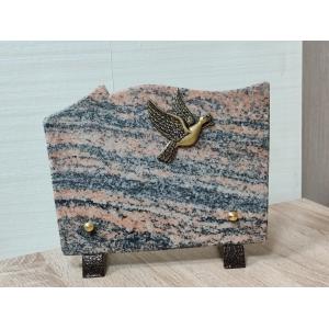 Plaque Granit 15x20cm avec motif bronze