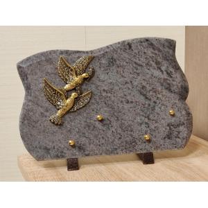 Plaque Granit 20x30cm avec motif bronze