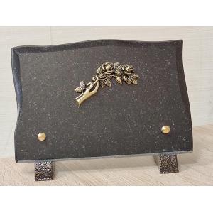 Plaque Granit 12x18cm avec motif bronze