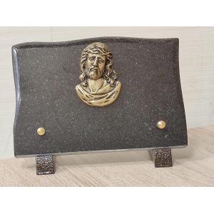 Plaque Granit 12x18cm avec motif bronze