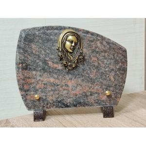 Plaque Granit 15x20cm avec motif bronze