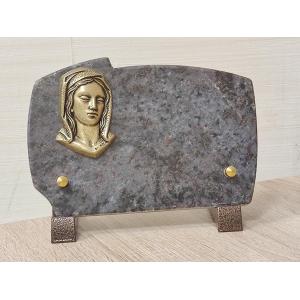 Plaque Granit 12x18cm avec motif bronze