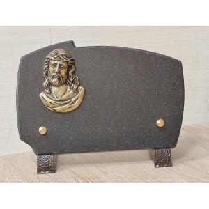 Plaque Granit 12x18cm avec motif bronze